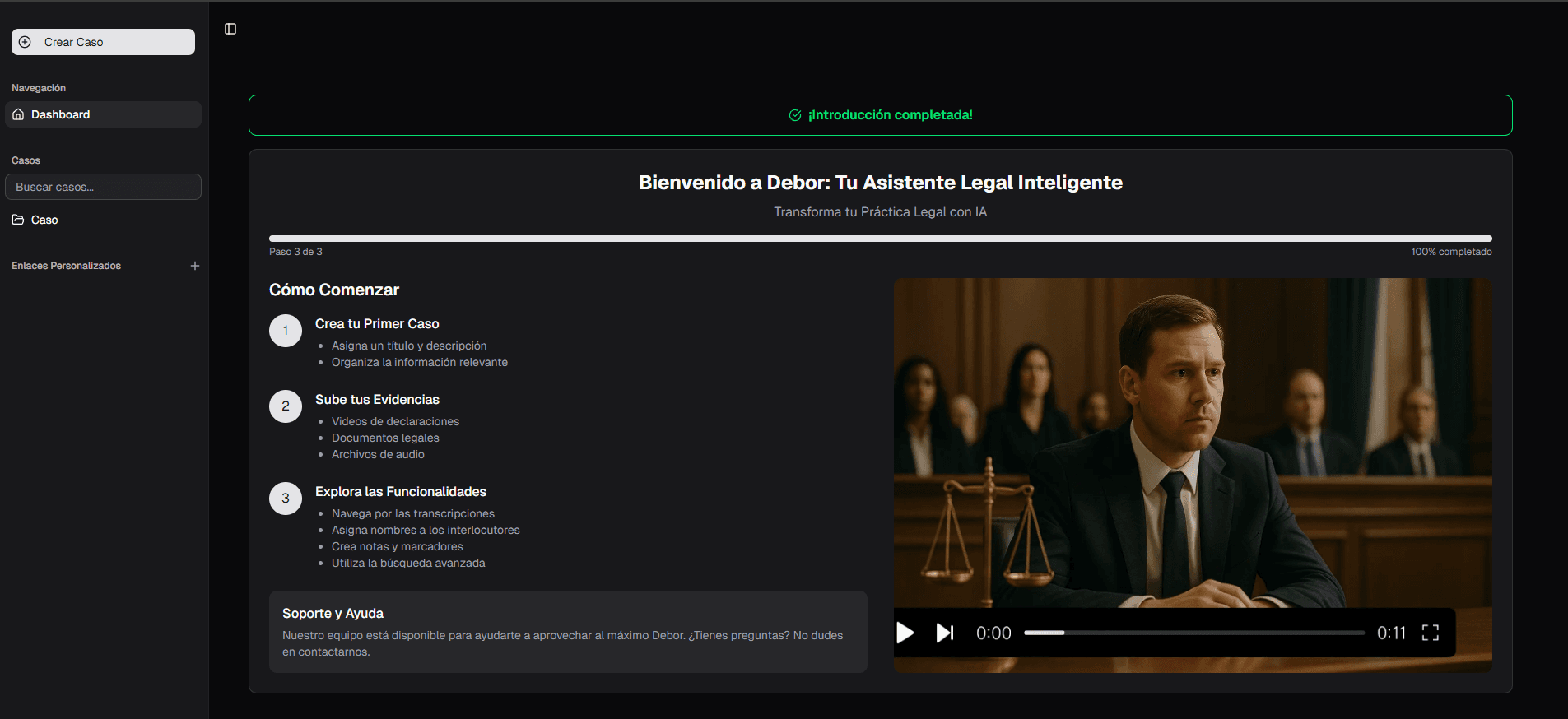 Captura de pantalla de la plataforma